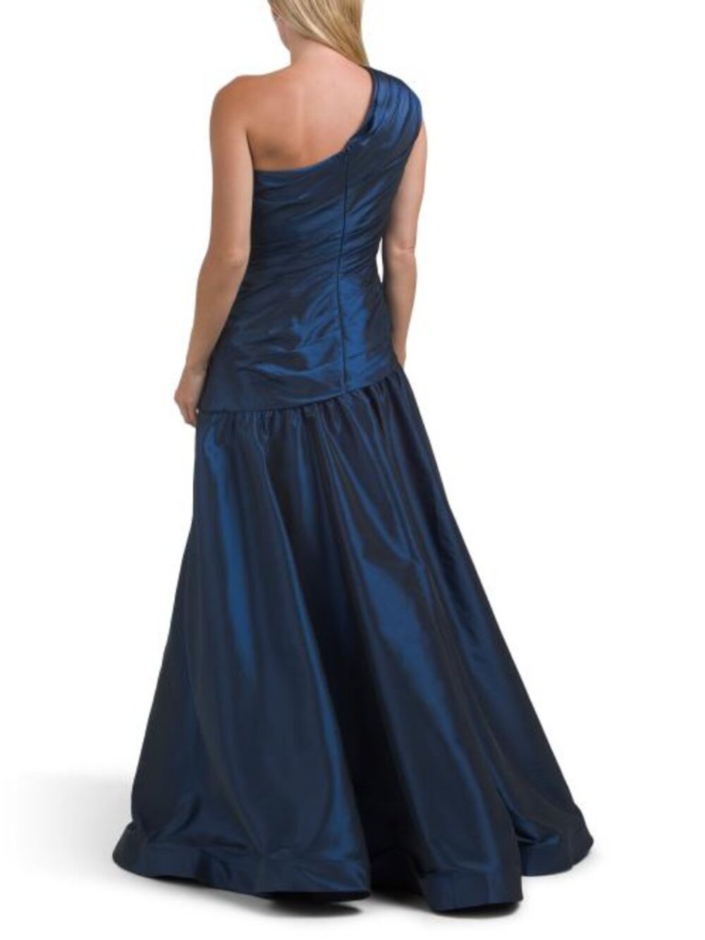 RENE BY RENE RUIZ One Shoulder Pleated Taffeta Gown - Picture 2 of 4
